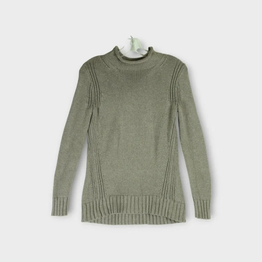 J. Crew Always 1988 Knit Sweater Size XXS Taupe Ribbed